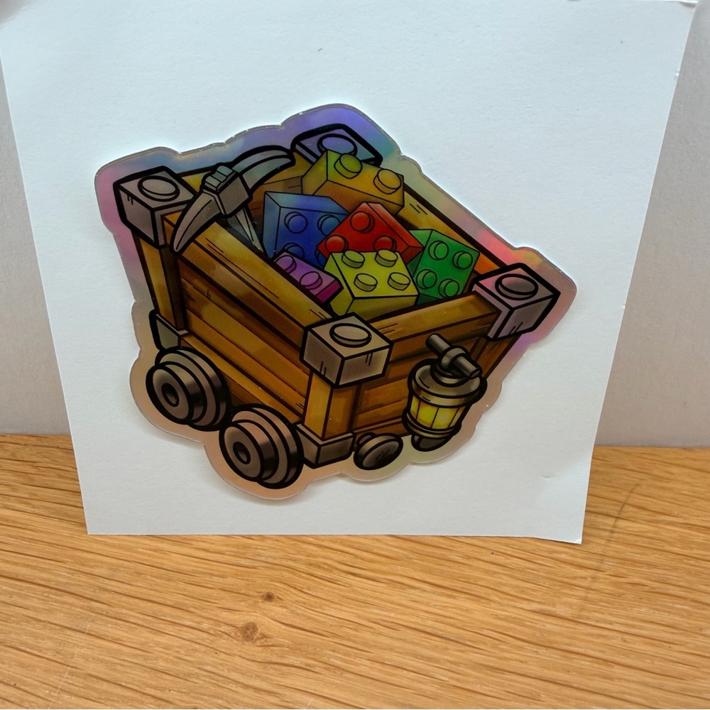 Colorful Building Blocks Toy Lego sticker approx 3”x3”